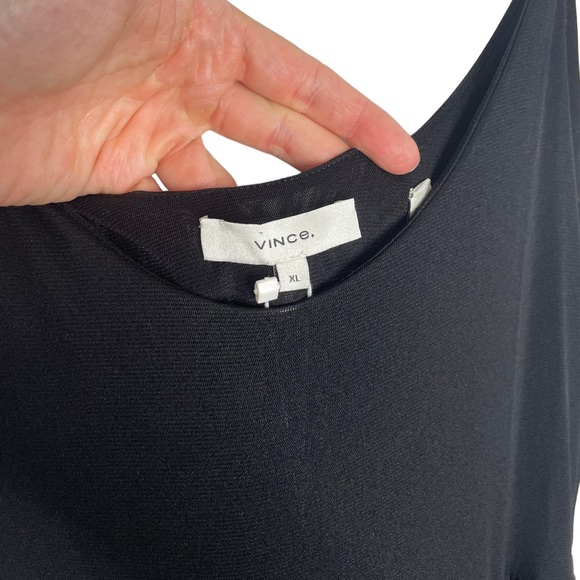 Vince | NWT Gathered Camisole Dress in Black XL - Picture 2 of 10